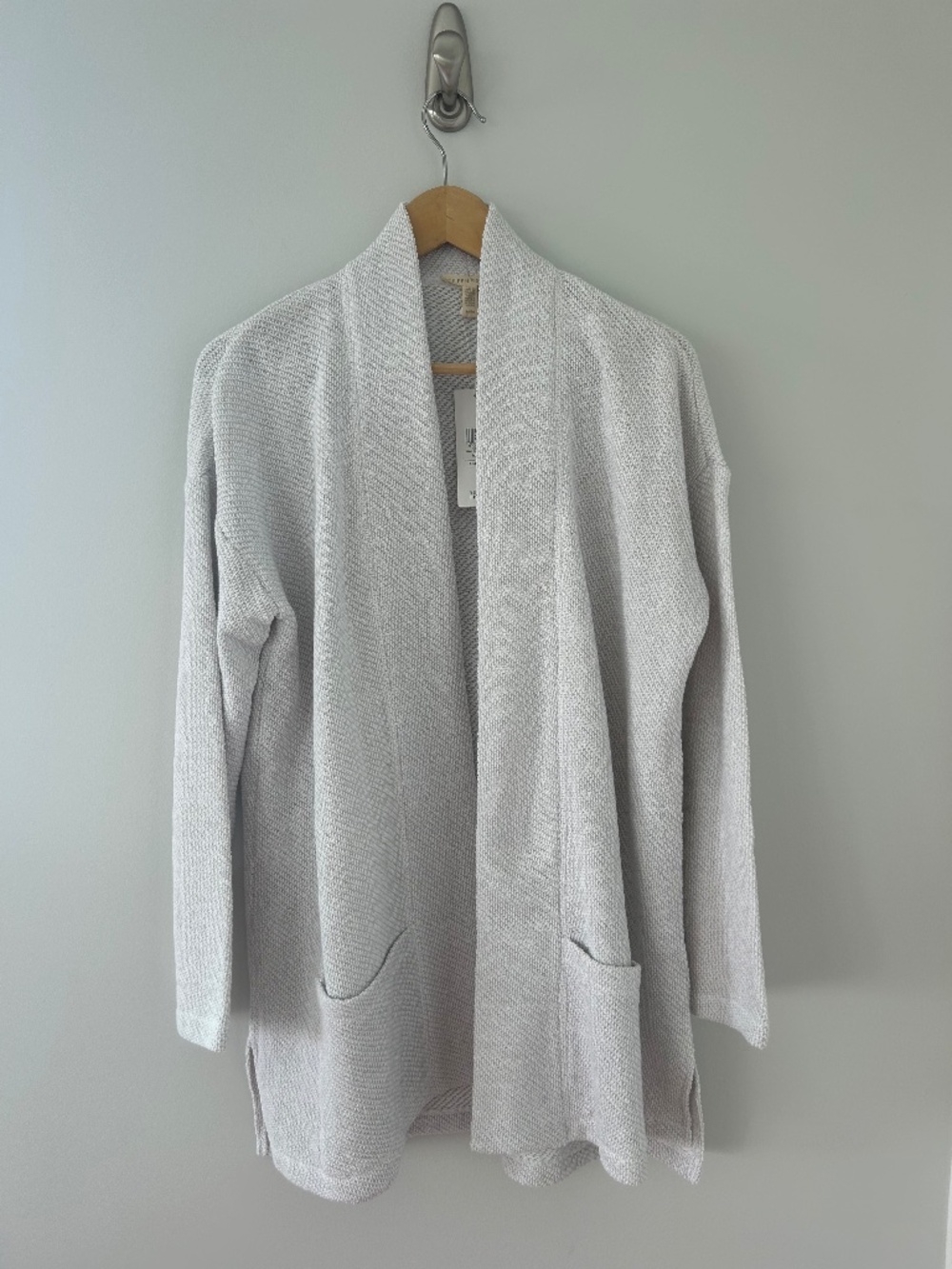 NWT Eileen Fisher Shawl Collar Cardigan in Soft White Sz M - Picture 1 of 5